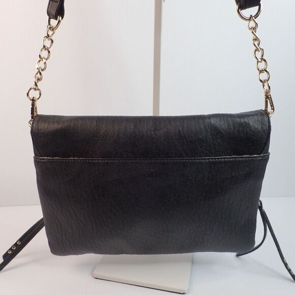 Jessica Simpson Kinsey Tassel Crossbody Purse Black & Gold - Picture 5 of 14